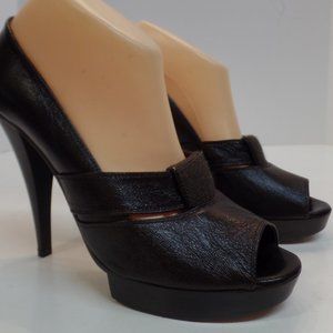 Chloe Brown Open Toe Platform Heels Sz 40